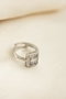 Heliophilia Silver Anillo de Metal Multicolor CY9227 Ajustable